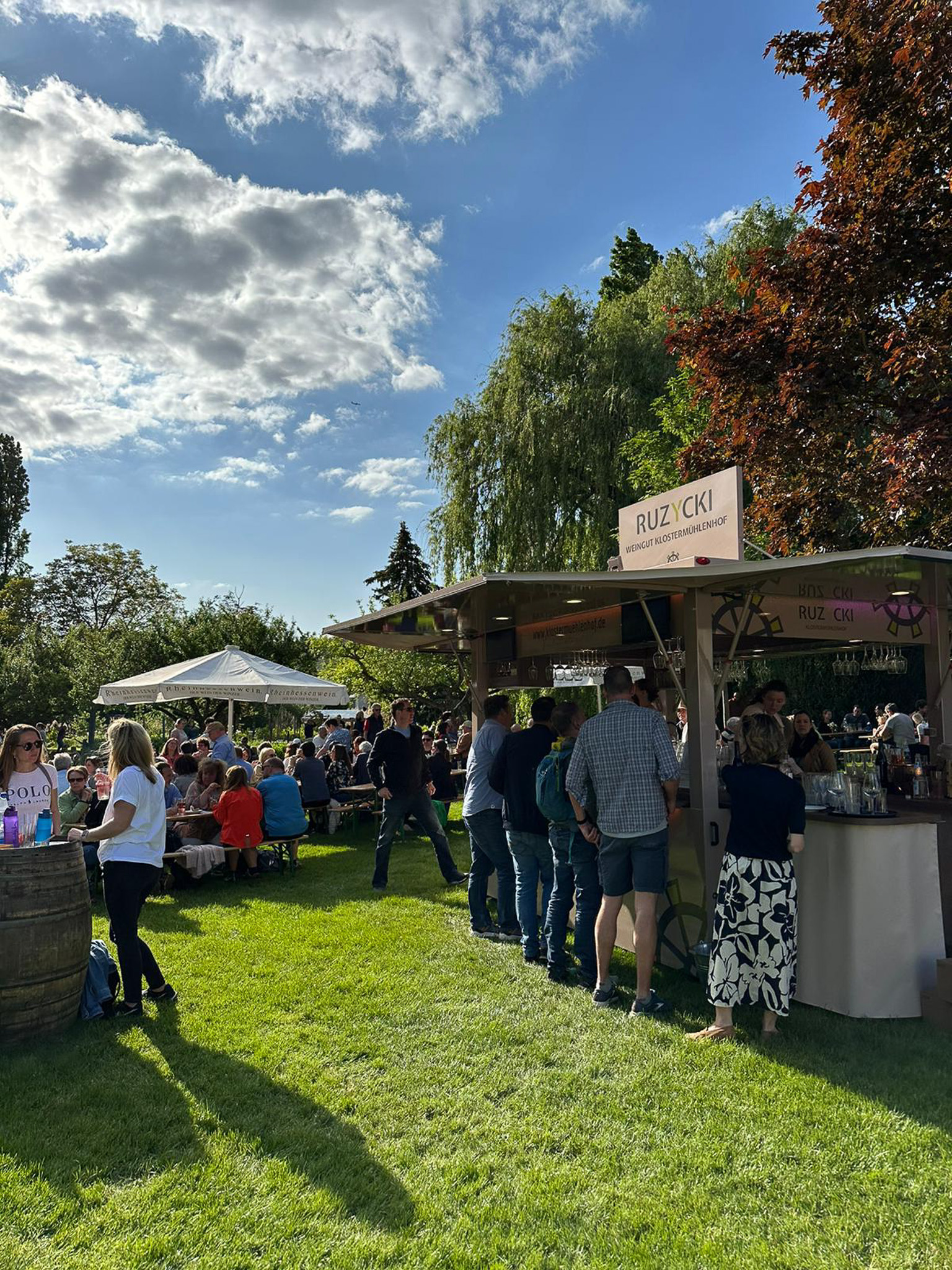 Wein und Wiese im Weingut Klostermühlenhof