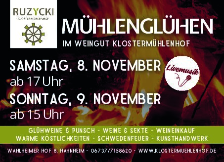 Mühlenglühen 8./9. November 2025